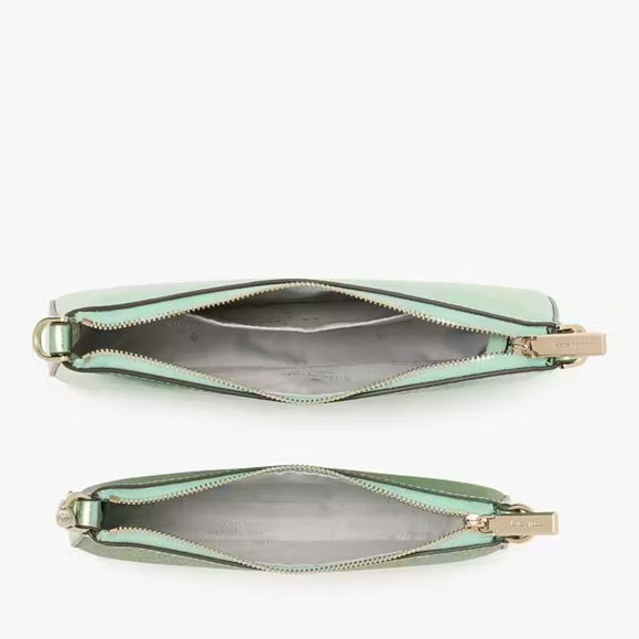 ♠️Kate Spade Duet Metallic Glitter Crossbody Duo Bag, Seawater Green NWT - Picture 5 of 6